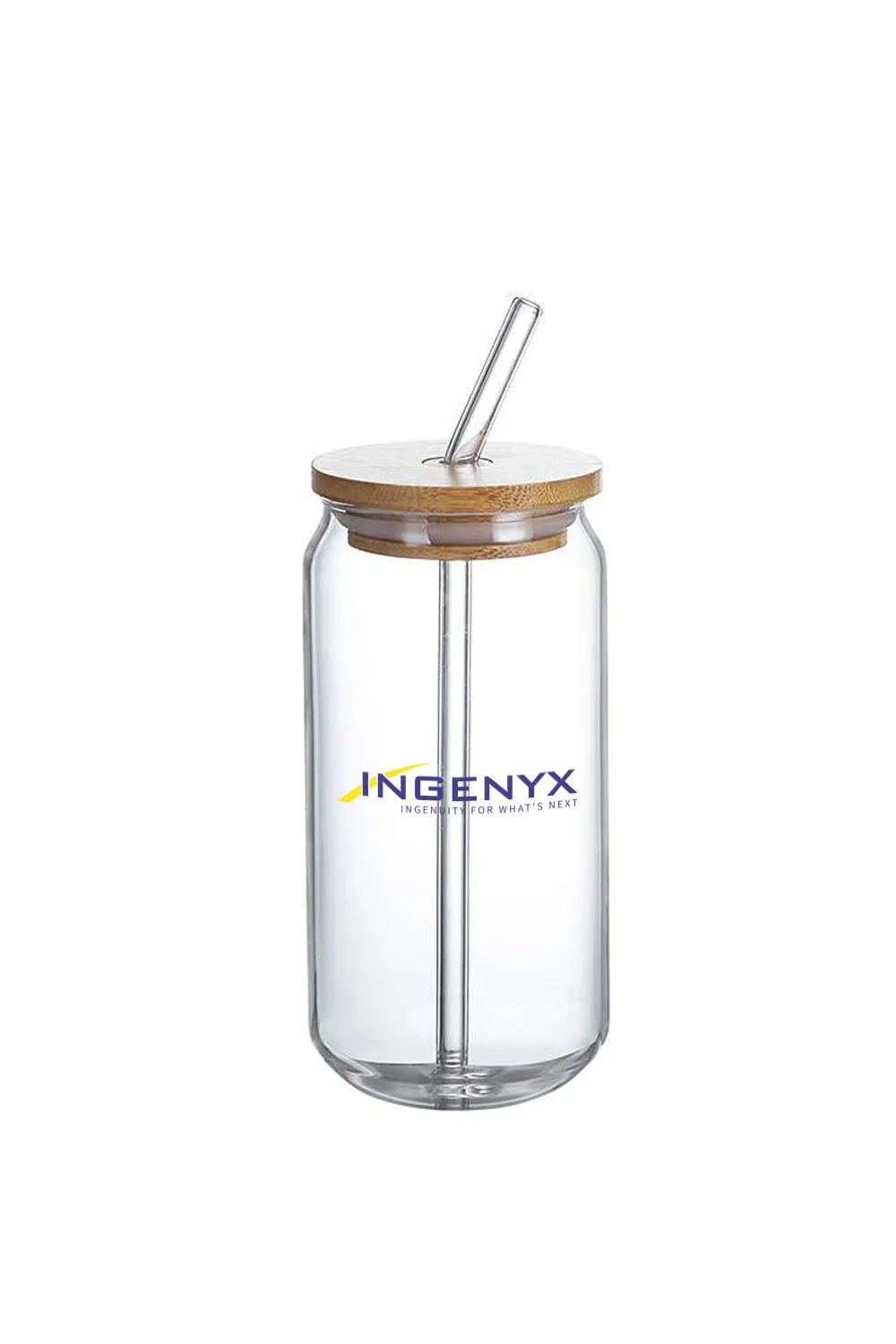 16oz Glass Tumbler w/ Straw